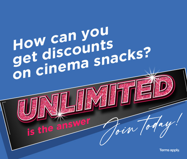 Cineworld Unlimited Discounts on in-cinema snacks