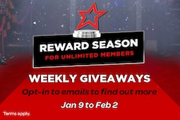 Feel like an A-lister with our Unlimited reward season